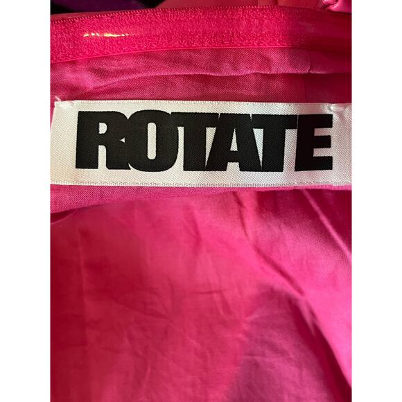 Rotate Dress Herlina Logo Embossed faux leather minidress pink size 8 - Picture 7 of 10